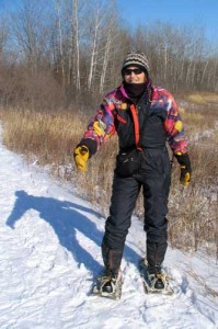 Mary Snowshoeing