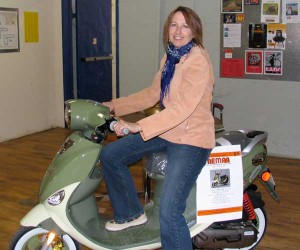 Mary on scooter