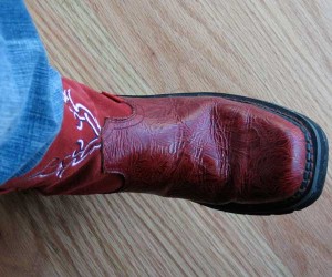 red cowboy boots