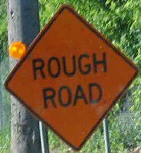 Rough road sign