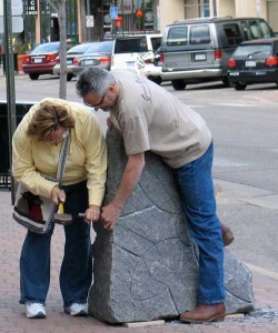 rock chiseling