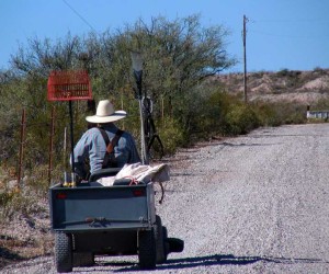 Dad on cart