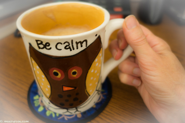 Be Calm coffee cup