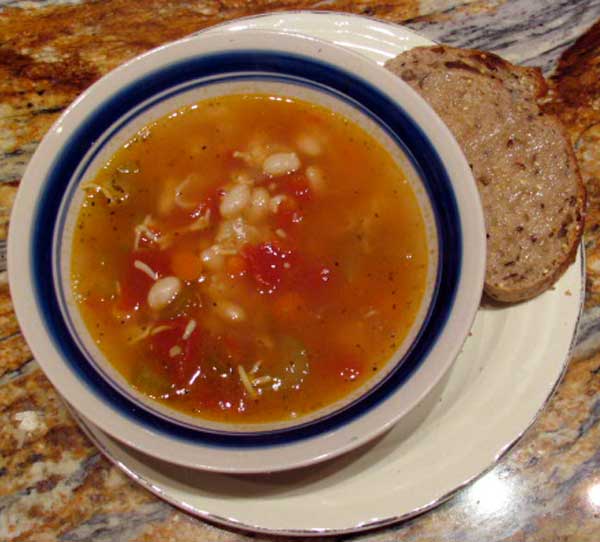 soup and bread
