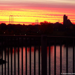 Sunrise from Plymouth bridge