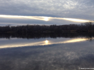 sun and cloud reflection