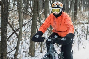 Riding fat bike