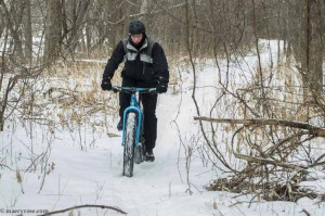 Riding fat bike