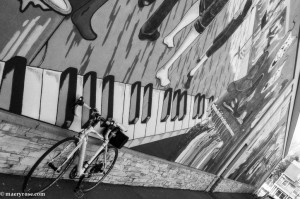 bicycle and mural
