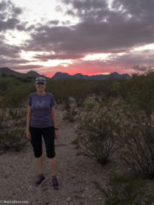 sunset in the desert