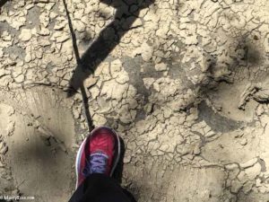 dried mud from Mississippi flooding