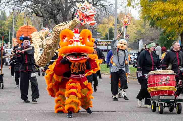 Chinese dragon in Anoka Halloween parade