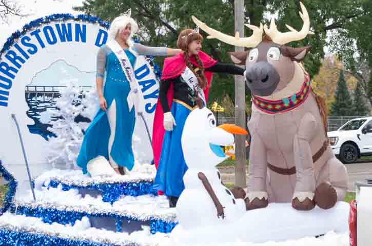 Winter themed parade float